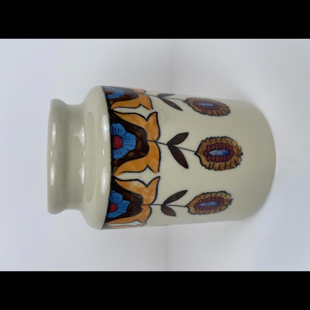 Pier 1 Hand Painted vase/utensils holder India